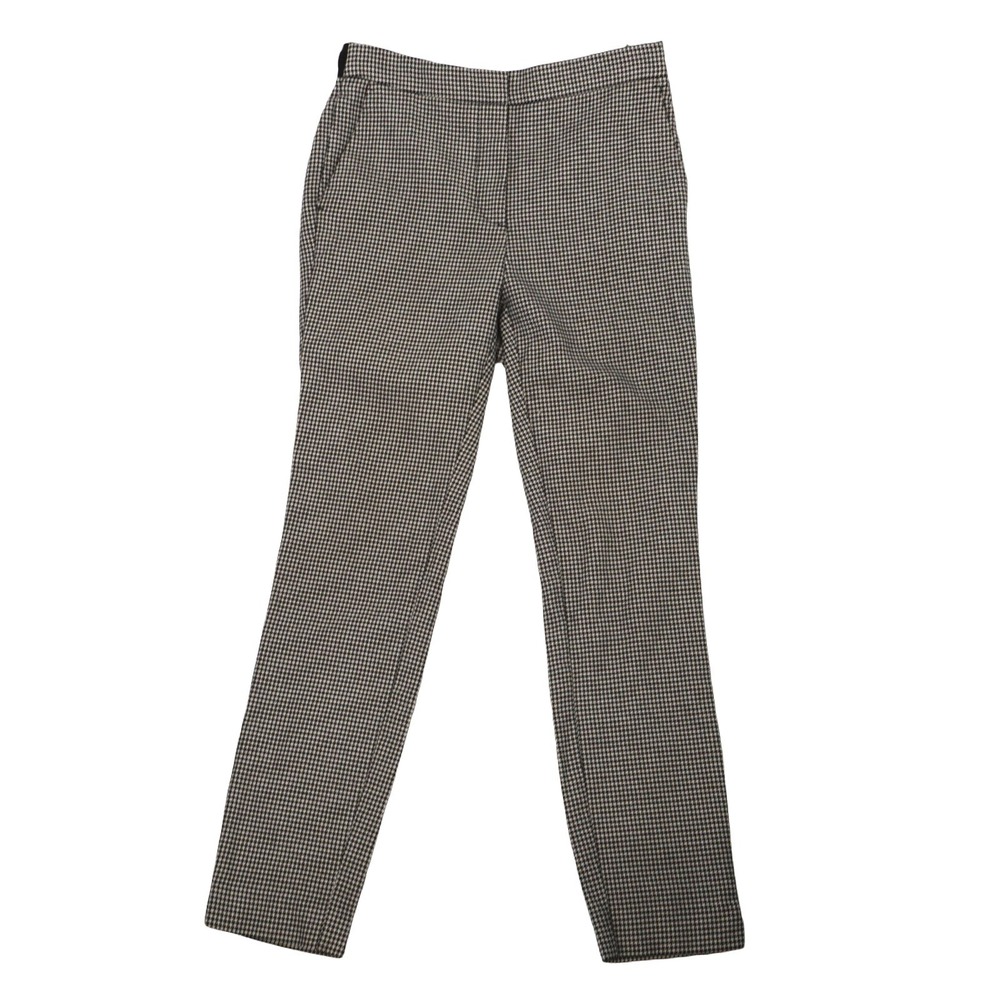Zara Houndstooth Ankle Pants XS Black White Slim Career‎ Trouser Pants